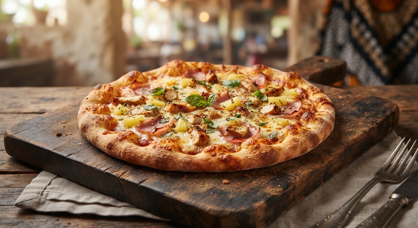 Large Hawaiian Chicken Pizza